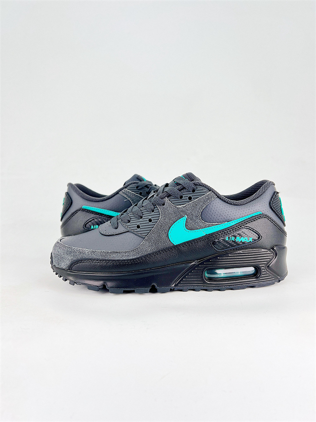 Men's Running weapon Air Max 90 Grey/Black/Blue Shoes 0143